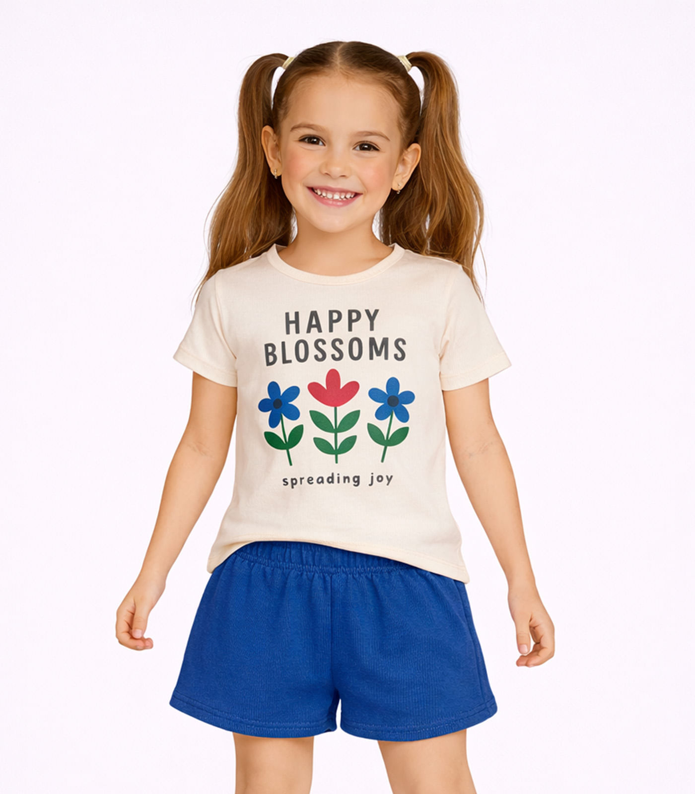 Conjunto Feminino Short e Blusa Estampada Select Bege