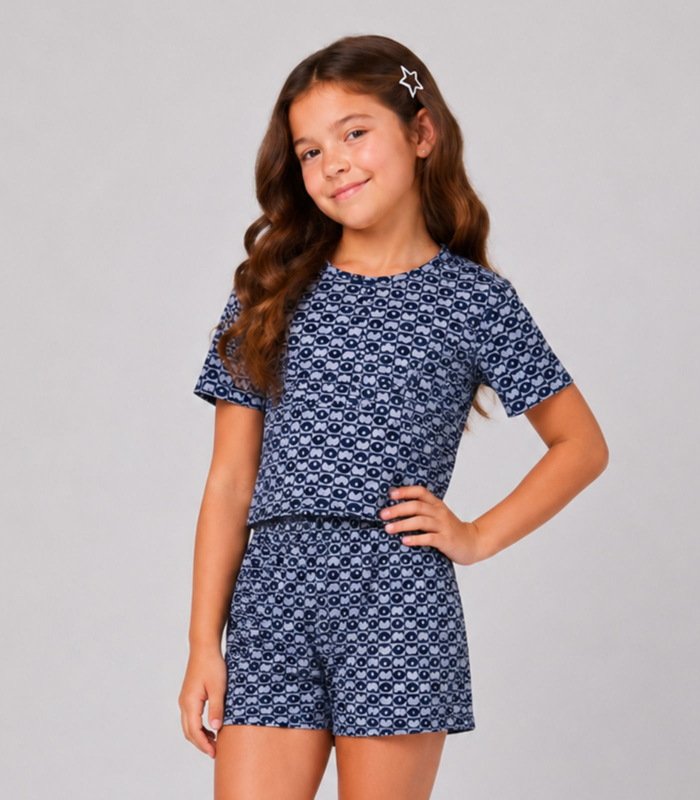 Conjunto Masculino Infantil Blusa Com Short Select Azul