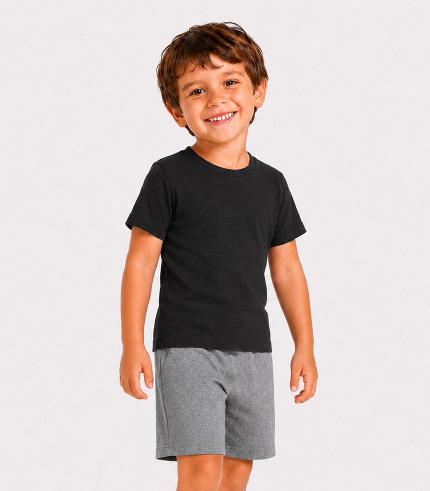 Conjunto Camiseta Com Bermuda Infantil Select Preto