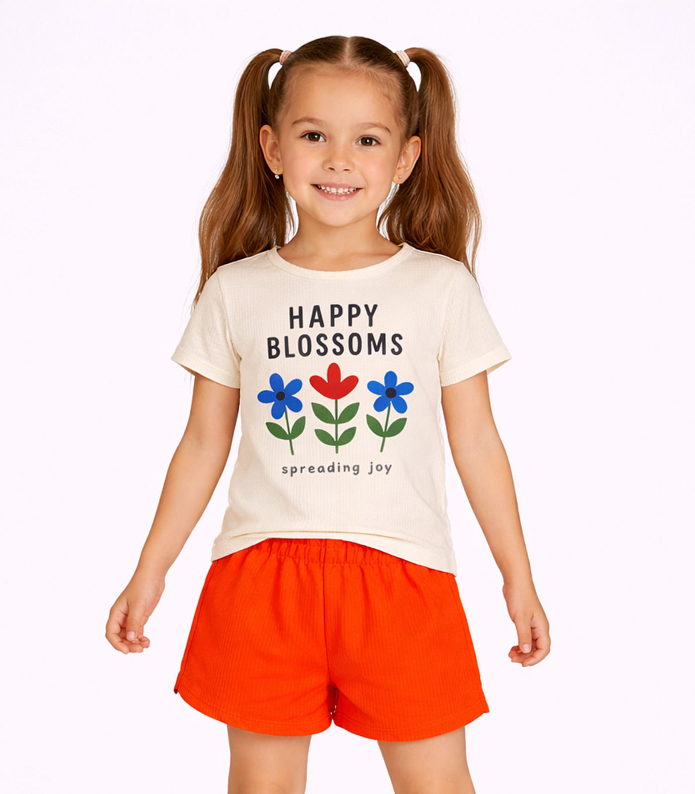 Conjunto Feminino Short e Blusa Estampada Select Bege