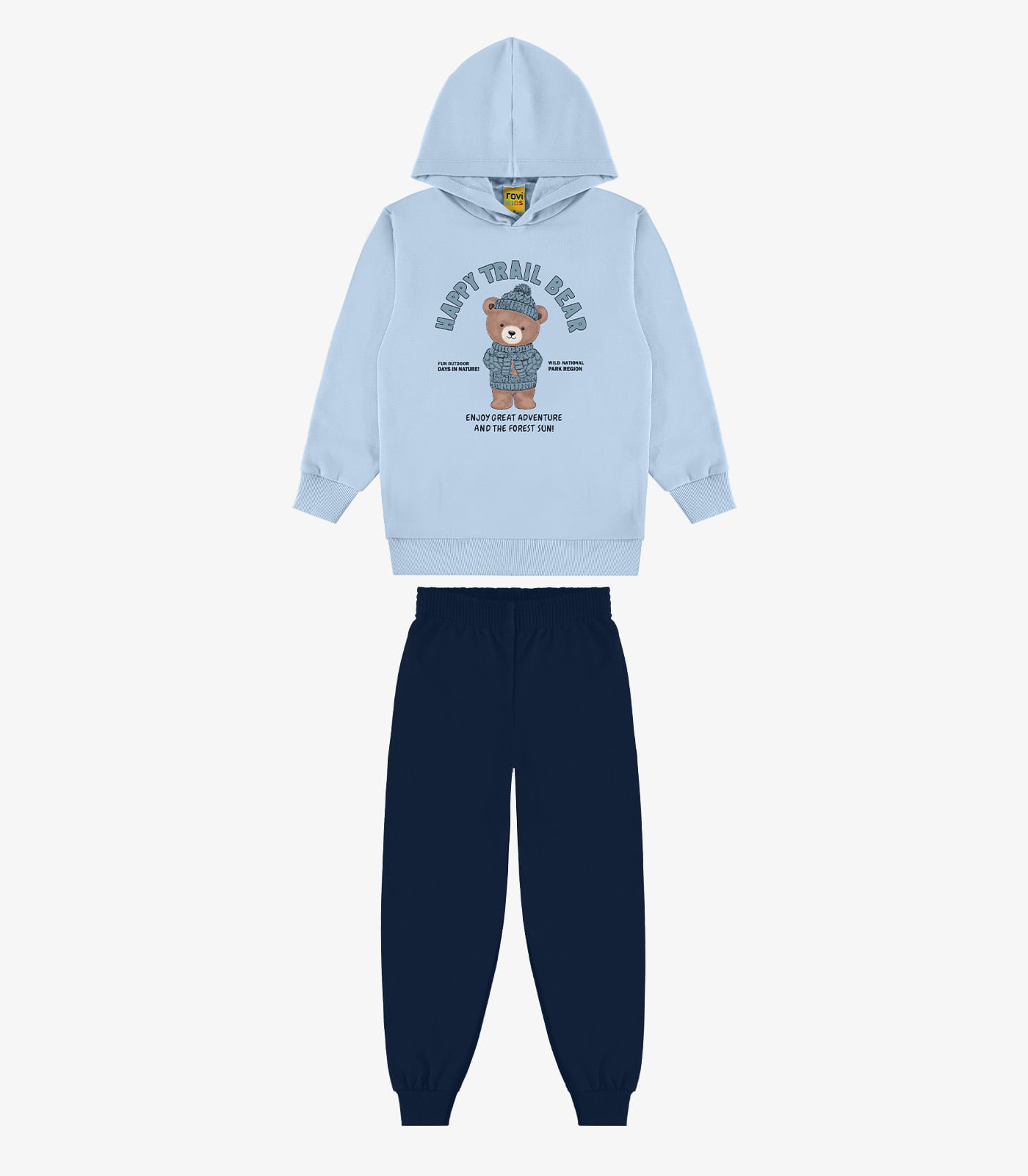 Conjunto Blusão Com Calça Menino Rovi Kids Azul