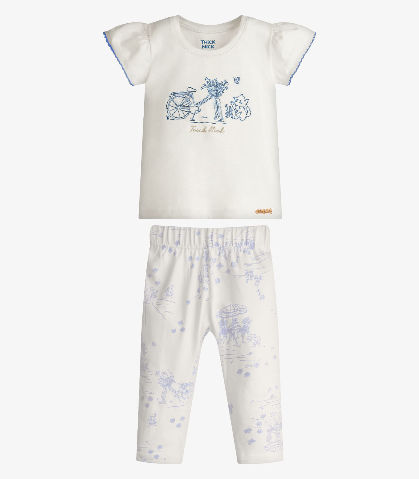 Conjunto Feminino Blusa Com Legging Trick Nick Bege