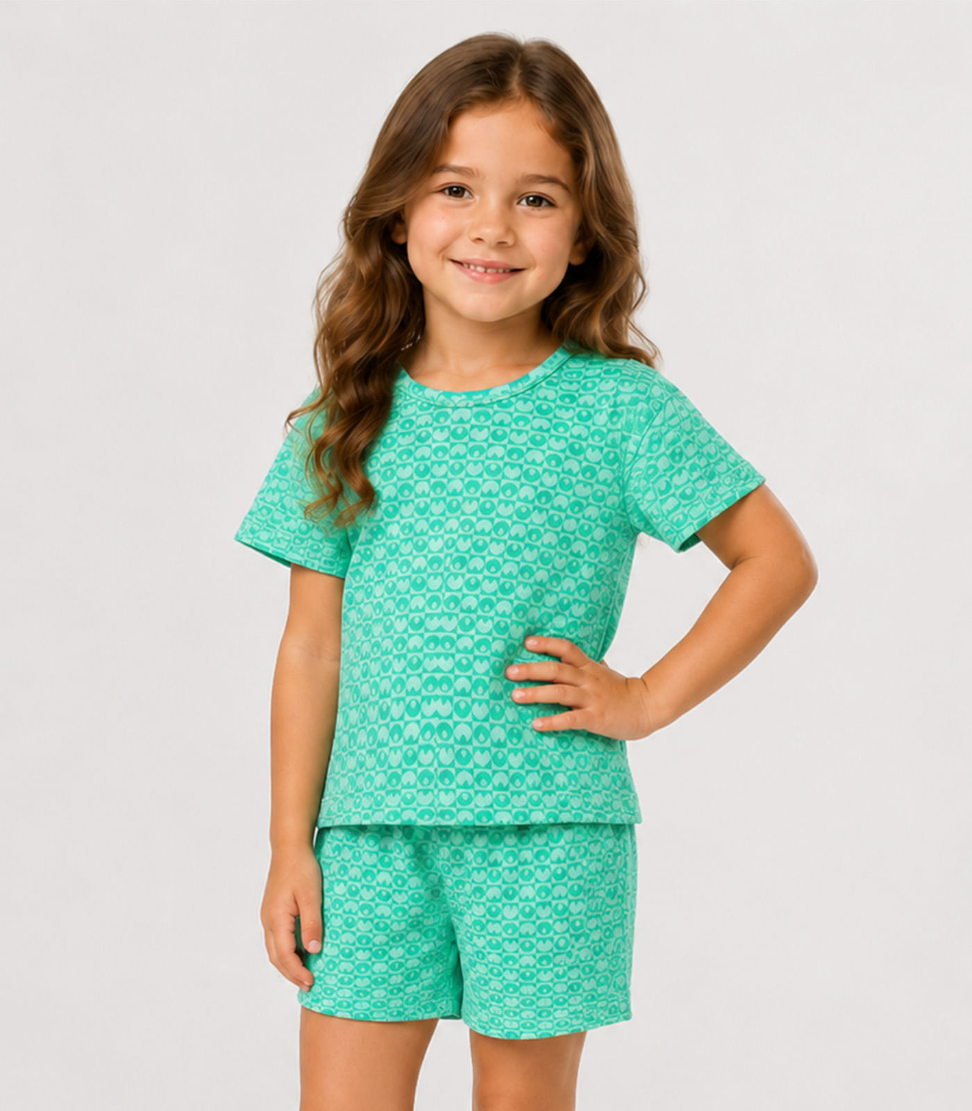 Conjunto Masculino Infantil Blusa Com Short Select Verde