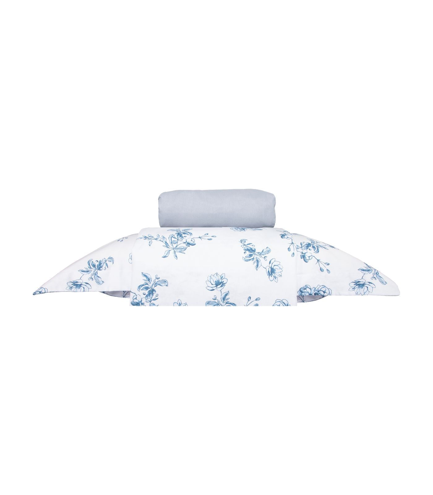 Jogo De Cama King 200 Fios Algodão Doce Vida Azul