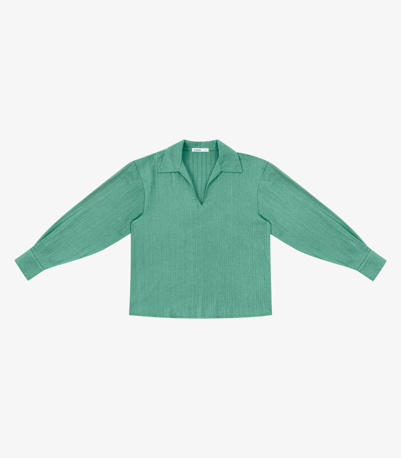 Camisa Feminina Manga Longa Decote V Endless Verde