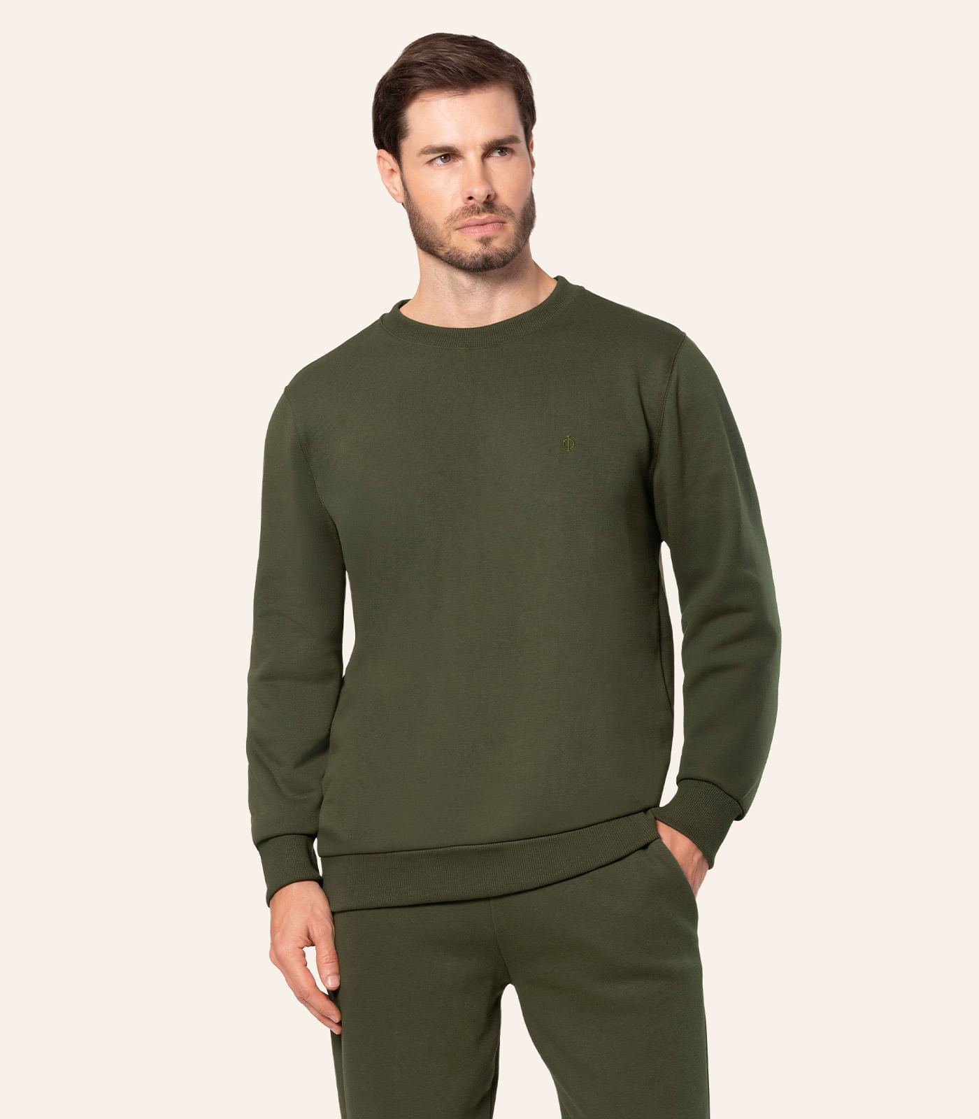 Moletom Masculino Moletom 3 Cabos Felpado Diametro Verde