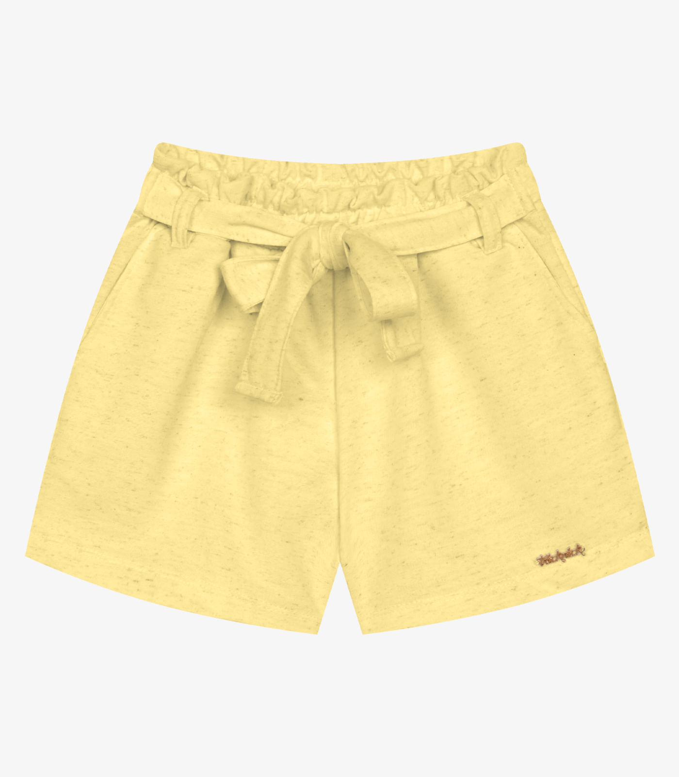 Shorts Infantil Feminino Moletinho Trick Nick Amarelo
