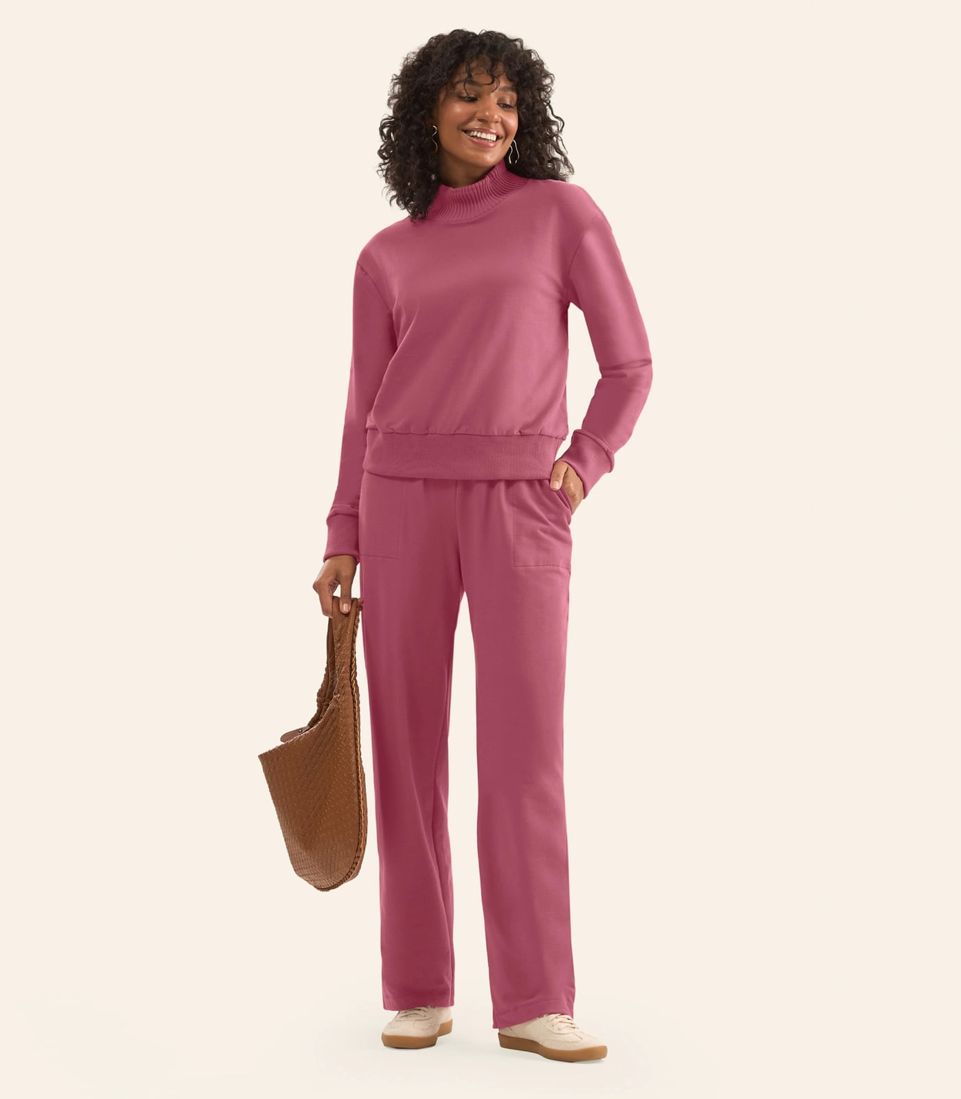 Conjunto Blusão Com Calça Feminino Rovitex Vermelho