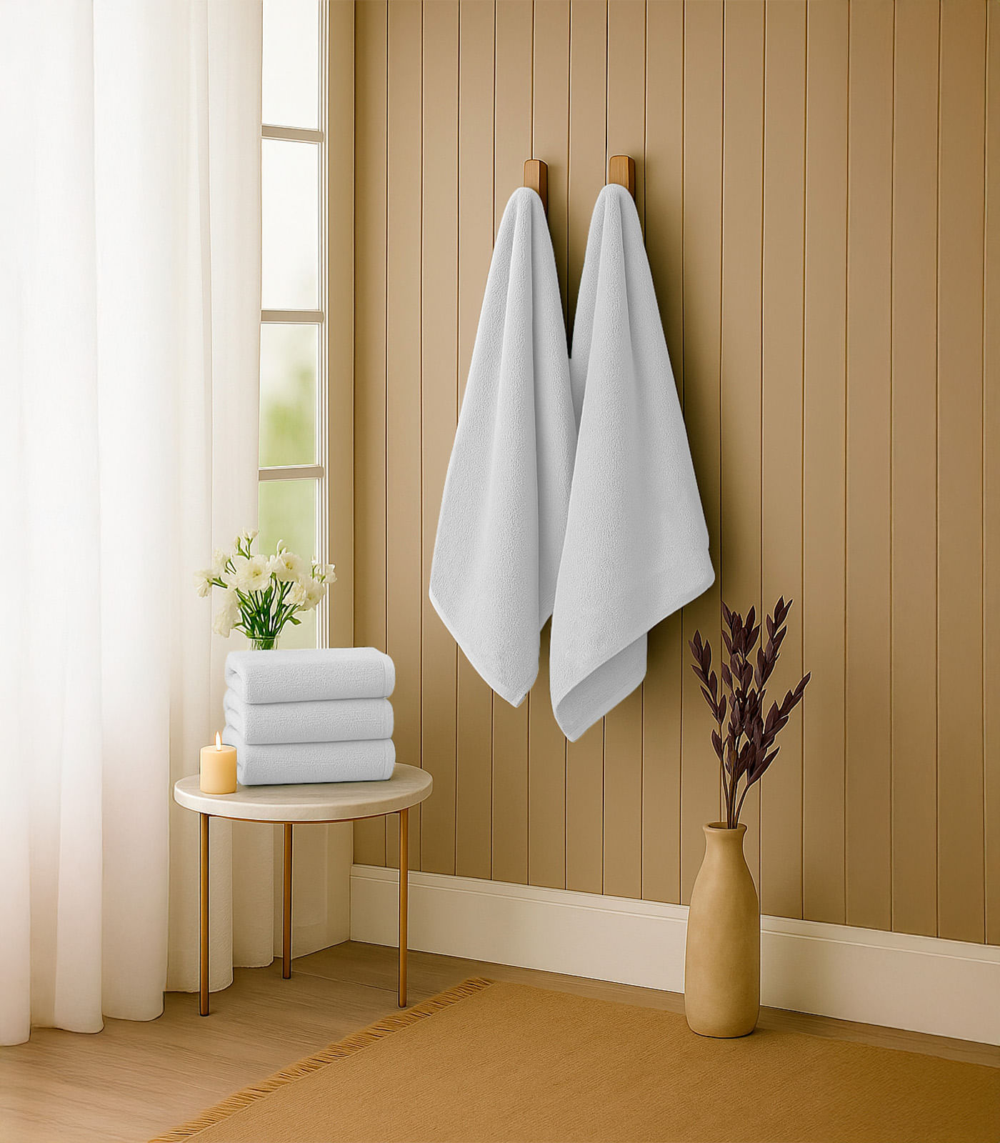 Kit 2 Toalhas De Banho De Algodão Rovitex Home Branco