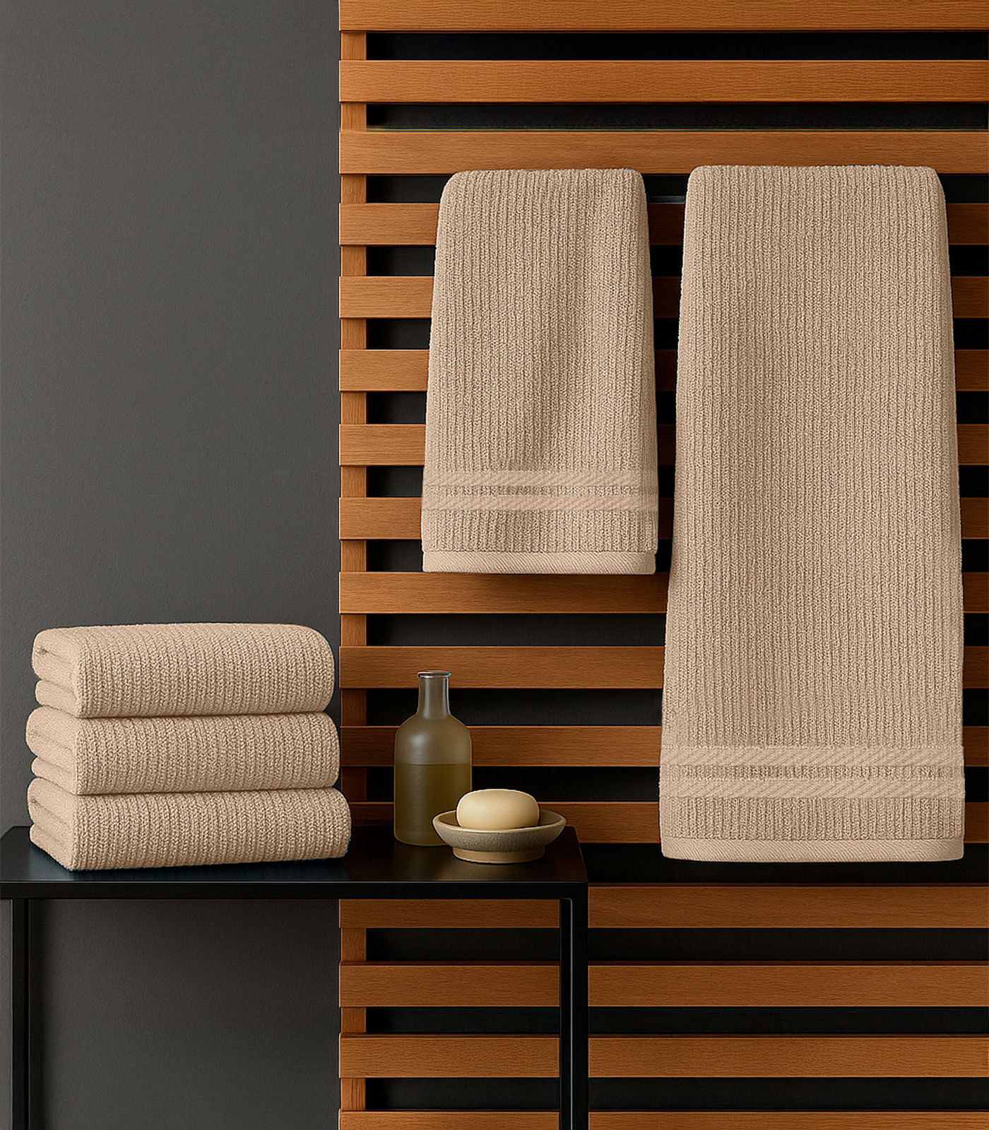 Kit Toalha De Rosto E Banho Algodão Rovitex Home Marrom