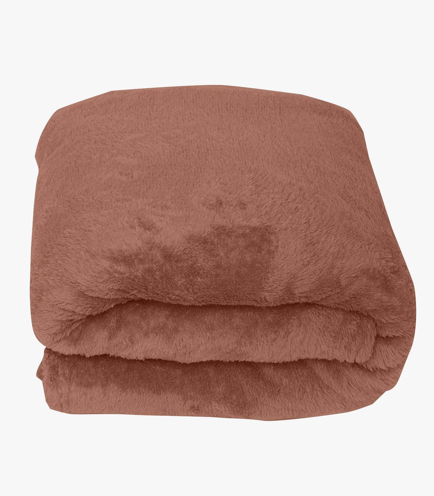 Manta De Microfibra Lisa Casal Rovitex Home Marrom