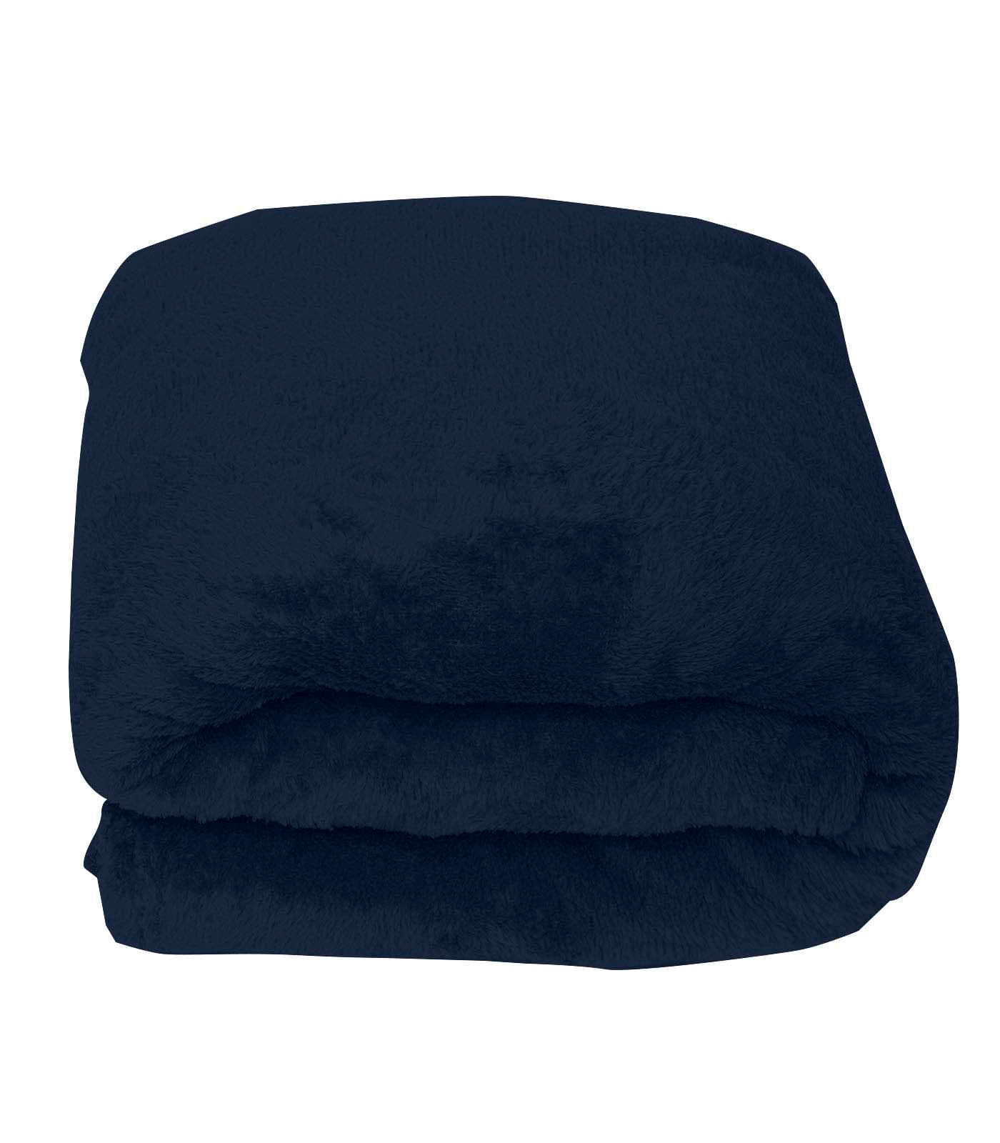 Manta De Microfibra Lisa Casal Rovitex Home Azul