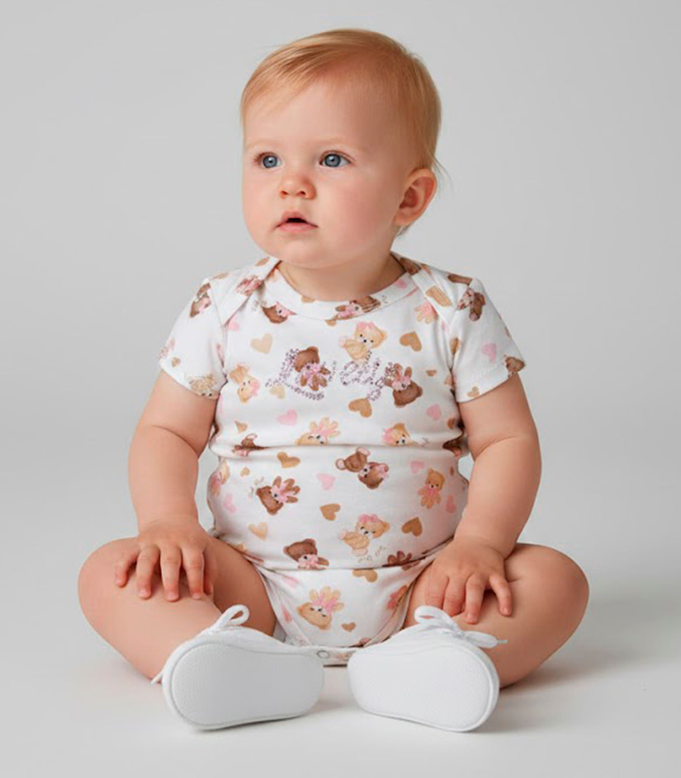 Body Infantil Menina Estampado Trick Nick Bege