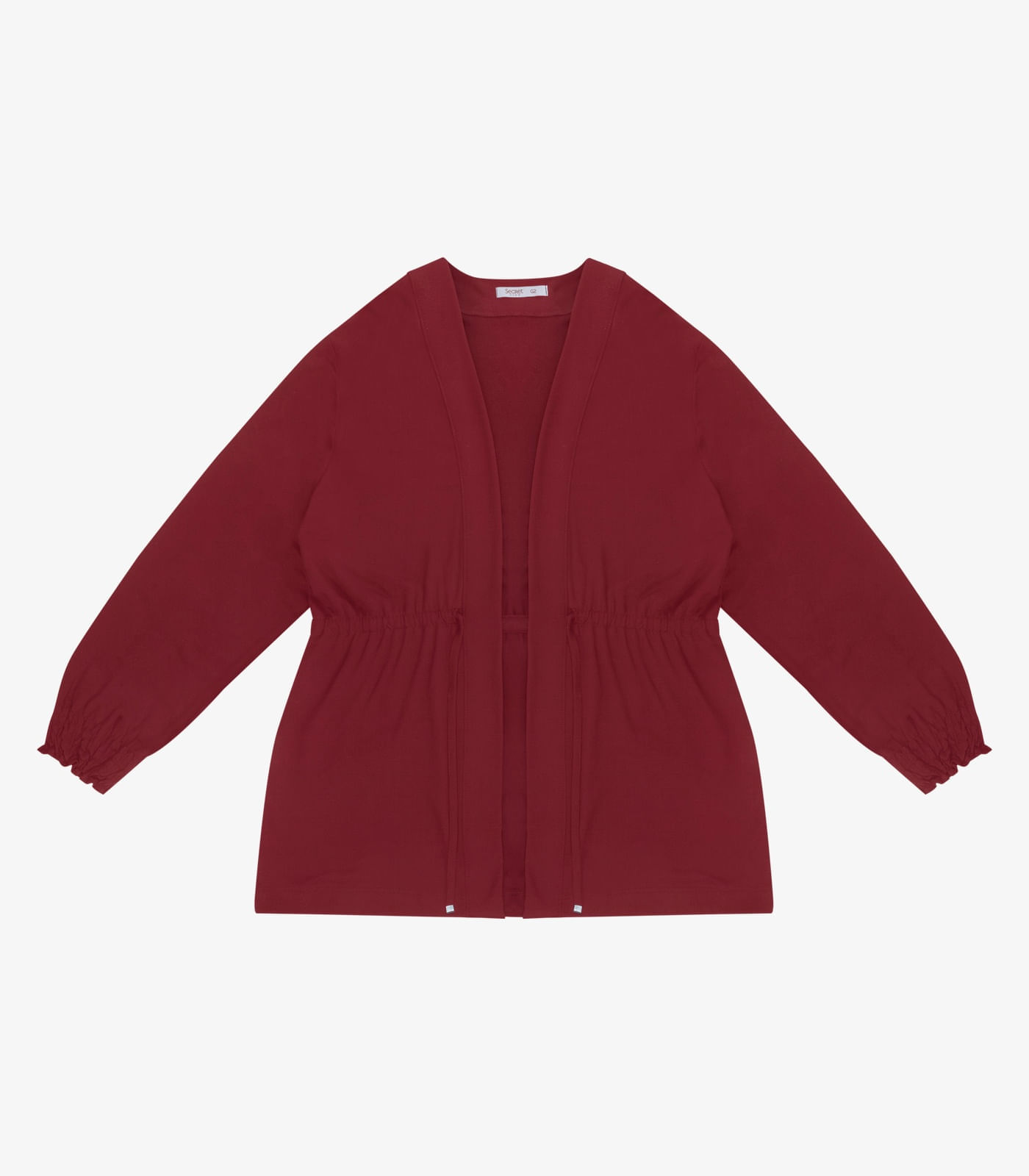 Cardigan Feminino Molecotton Plus Size Secret Glam Vermelho