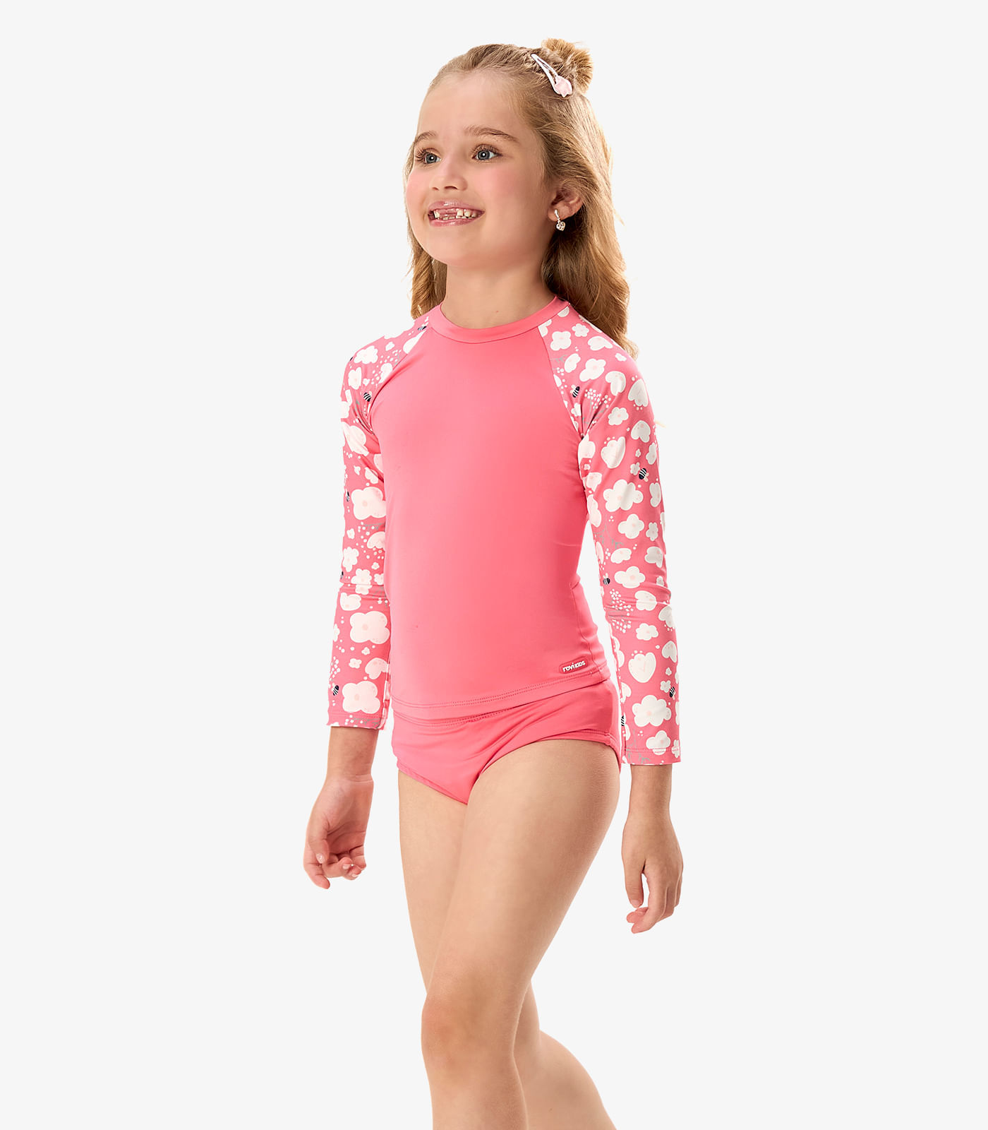 Conjunto Bíquini Infantil Proteção UV Rovi Kids Rosa