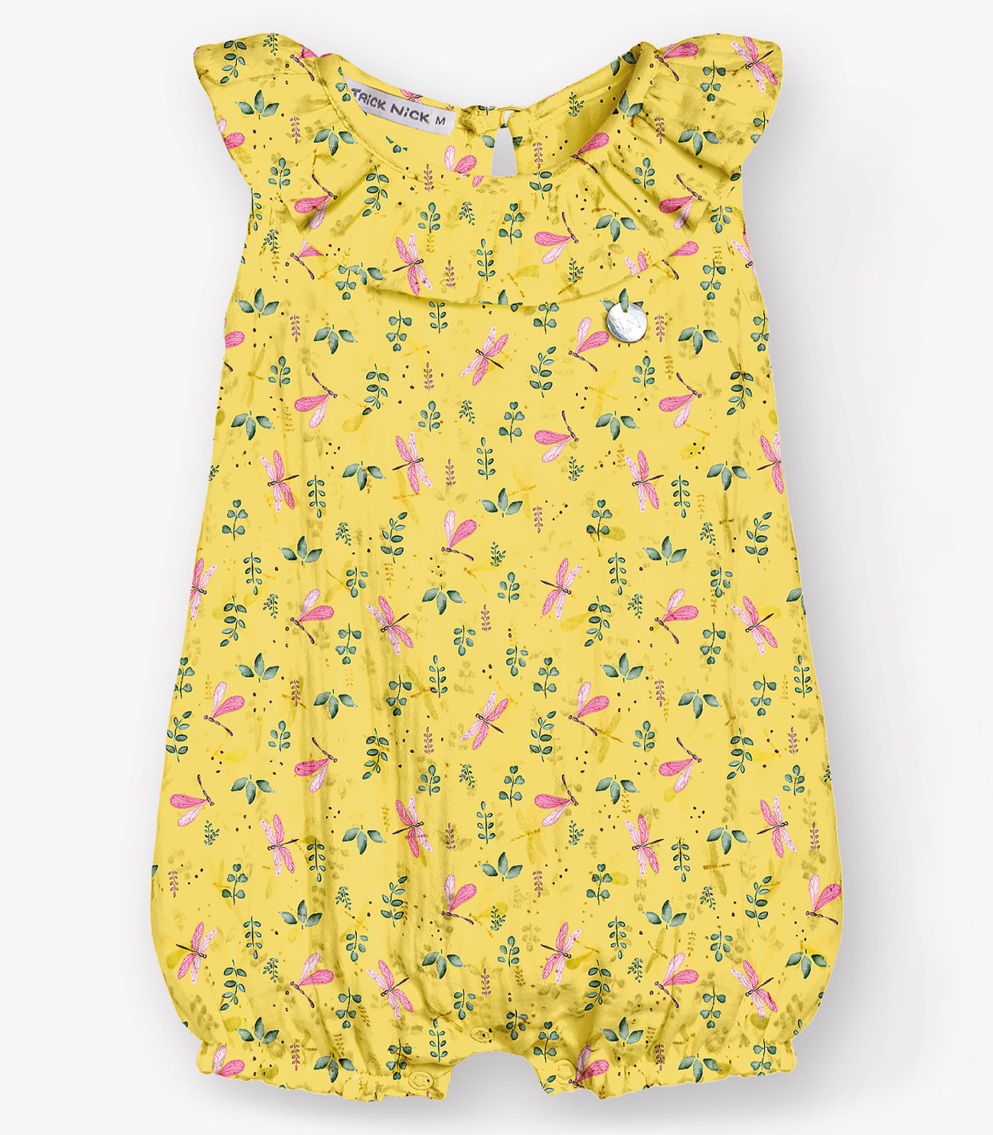 Macaquinho Gase Infantil Trick Nick Amarelo