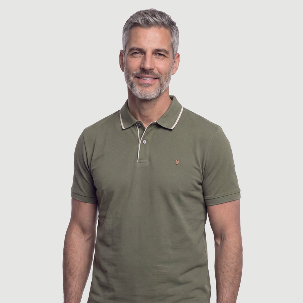 Camisa Polo em Algodão Verde - ID