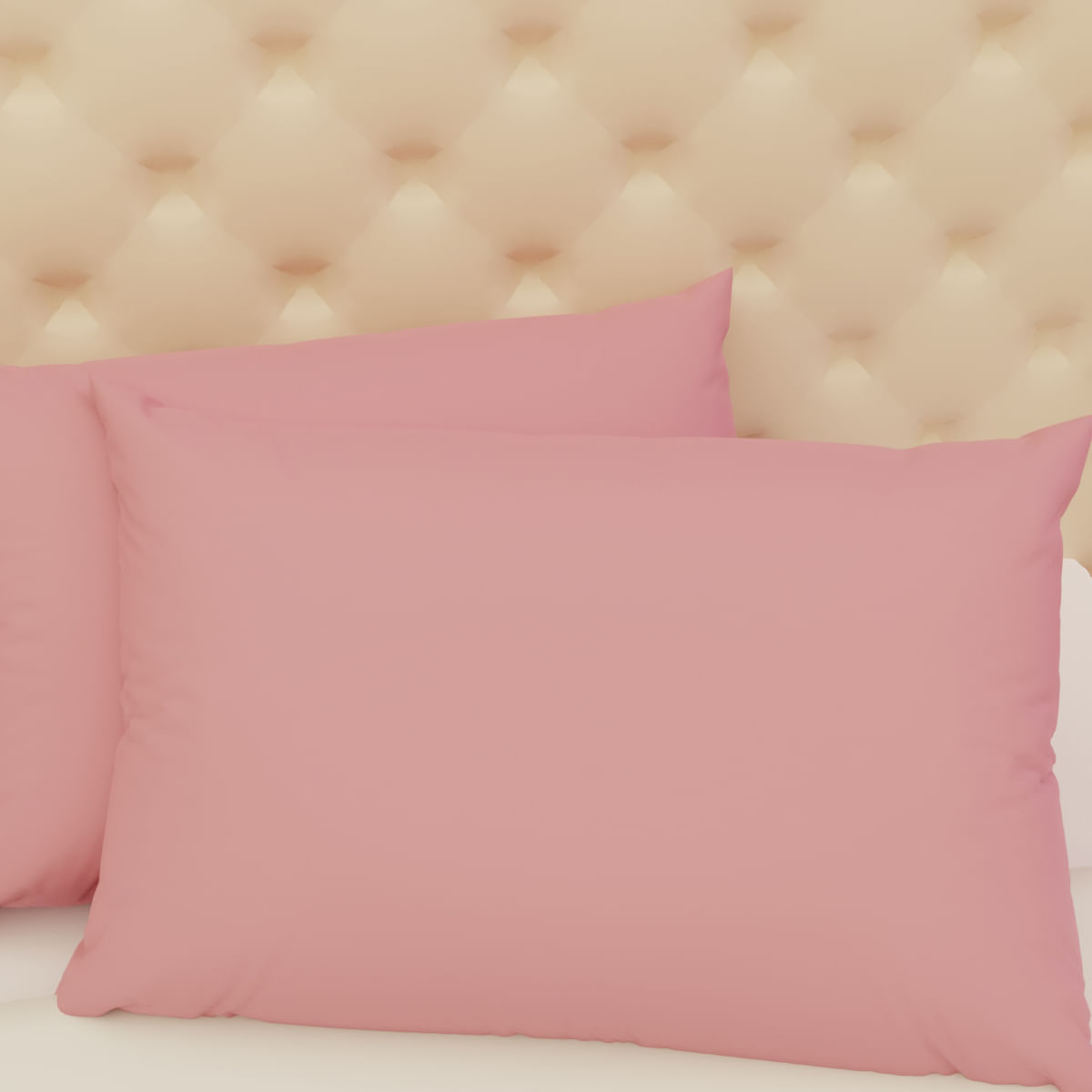 Par de Fronha em Malha Rosa Liso - PNB