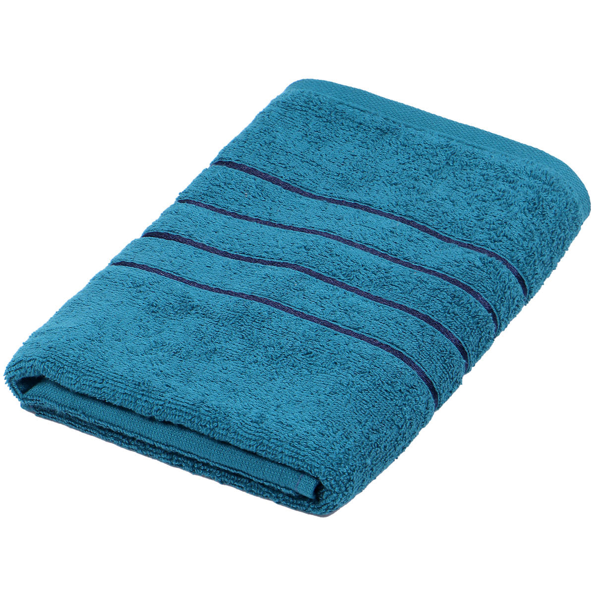 Toalha de Rosto Listras Azul Pavão com Marinho - Karsten
