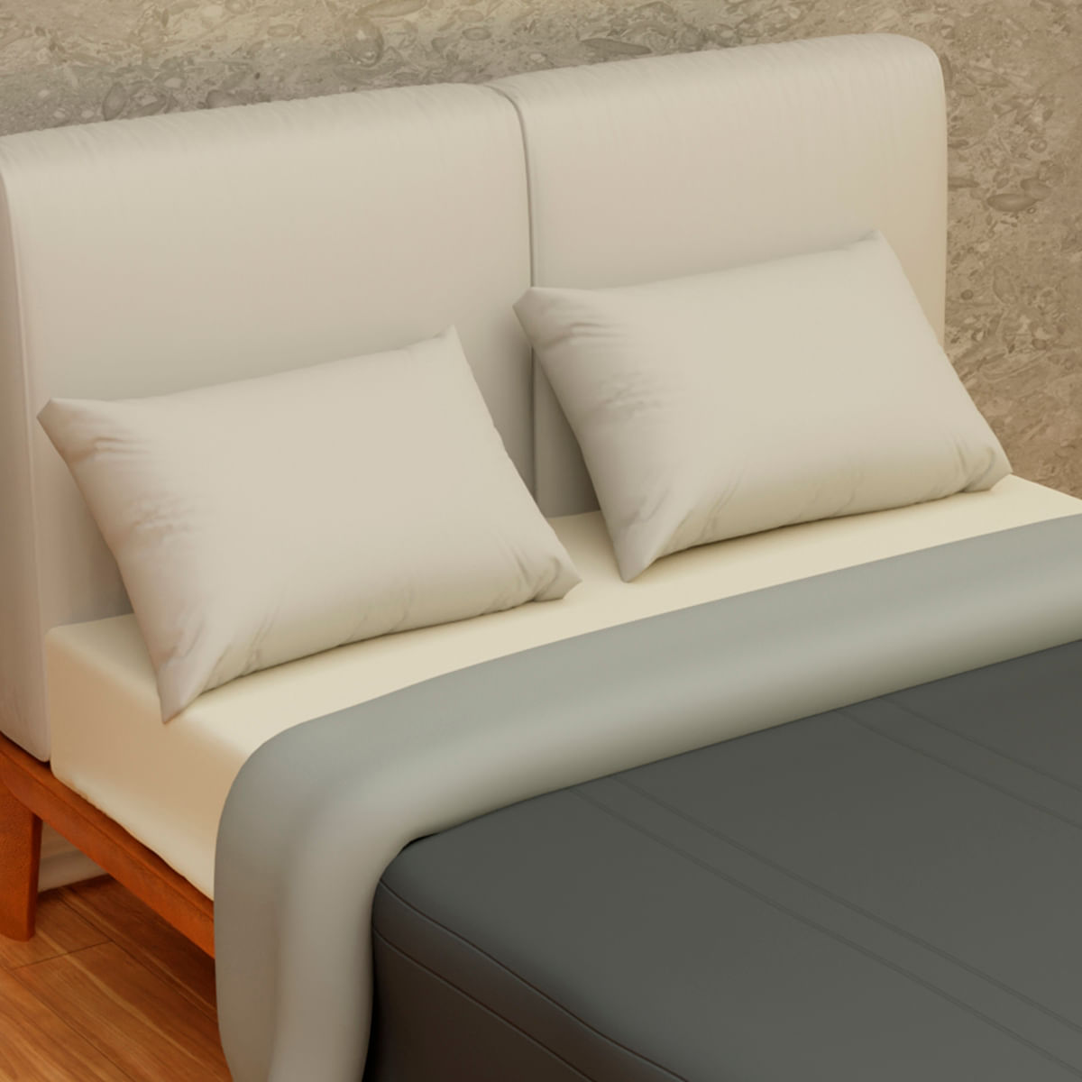 Jogo de Cama Queen 4 Peças Microfibra Liso - PNB